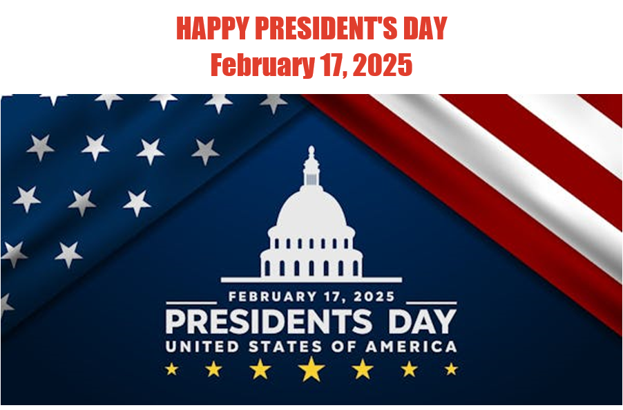 Presidents' Day is February 17, 2025